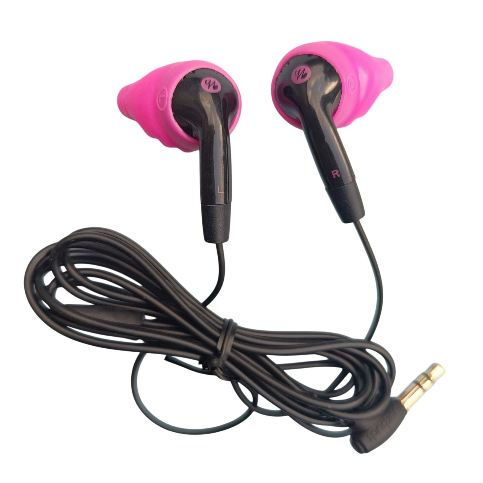 Yurbuds Inspire Sports Earphones Black/Pink 3.5mm Wired Earbuds