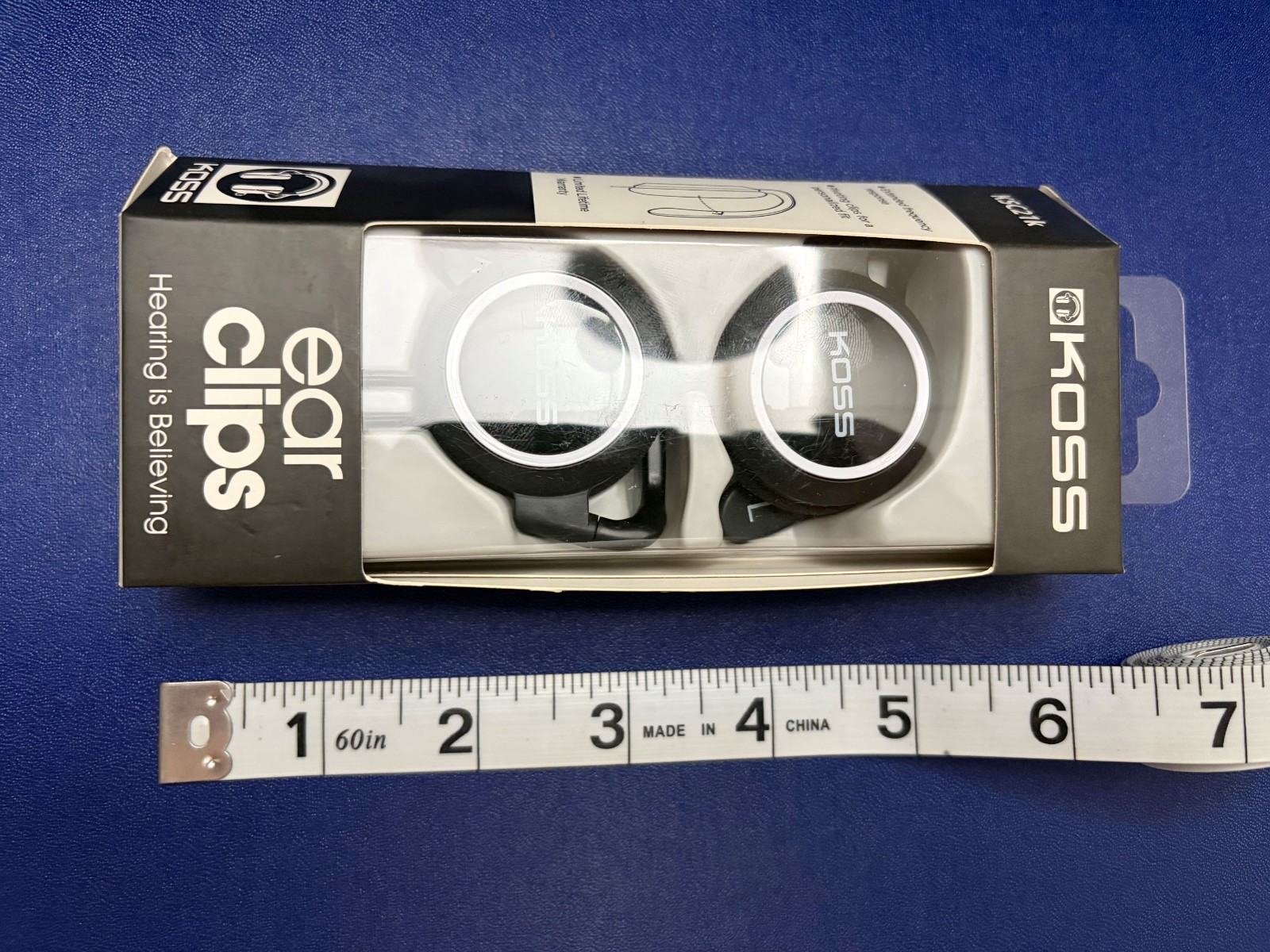 Koss KSC21K SportClip Clip-On Ear Headphones Black Ultra Light NEW IN BOX