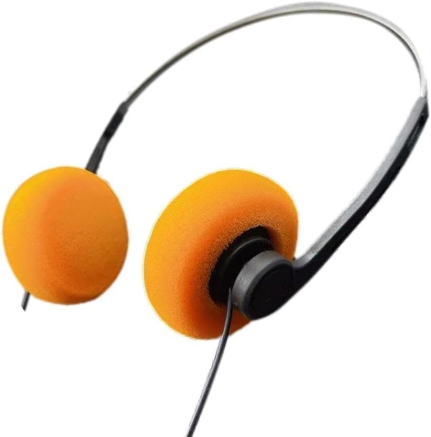 Vintage-Inspired Orange Over-Ear Headphones for Stylish Audio Enthusiasts