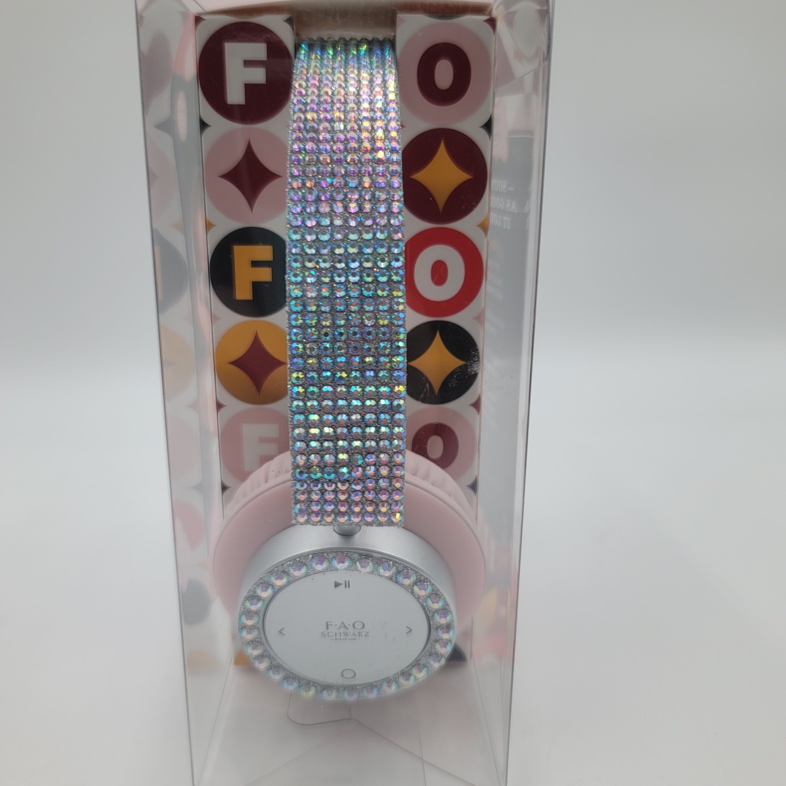 FAO Schwarz Bling Tunes Kids Bluetooth Headphones Pink Rhinestone Girls