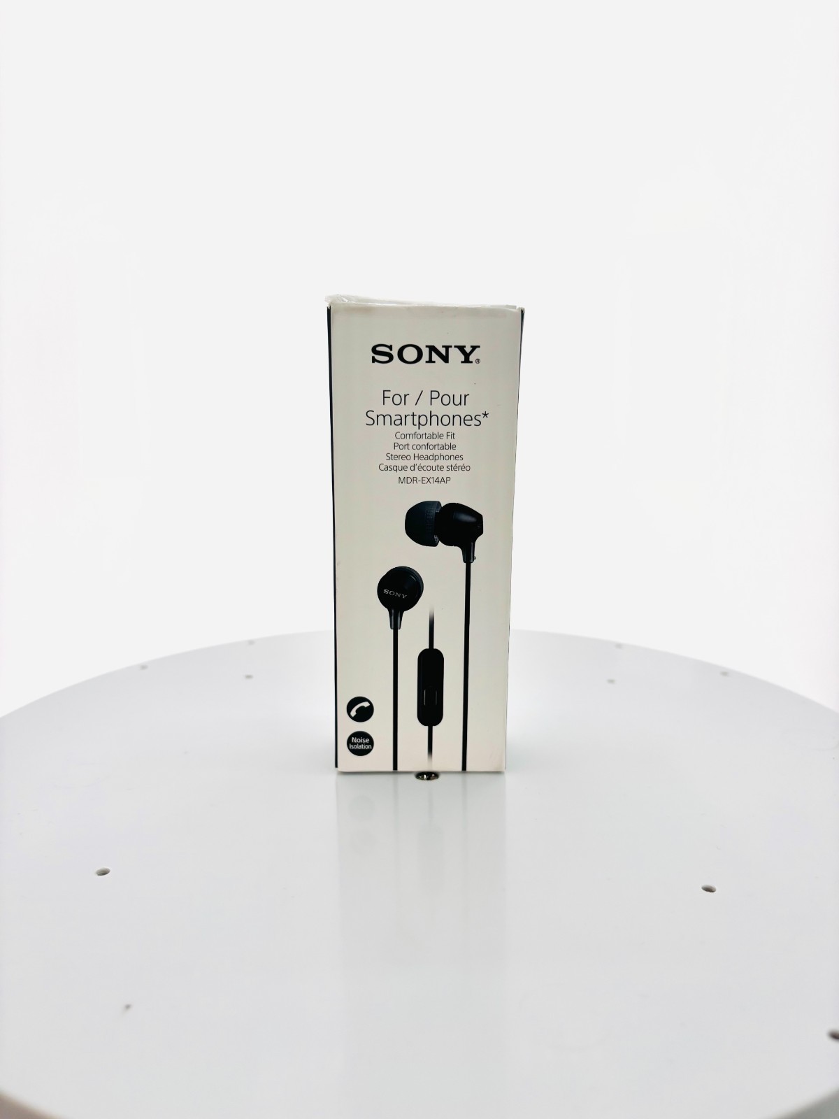 Sony MDR-EX14AP Wired Earbud Headphones with Microphone Black Open Box
