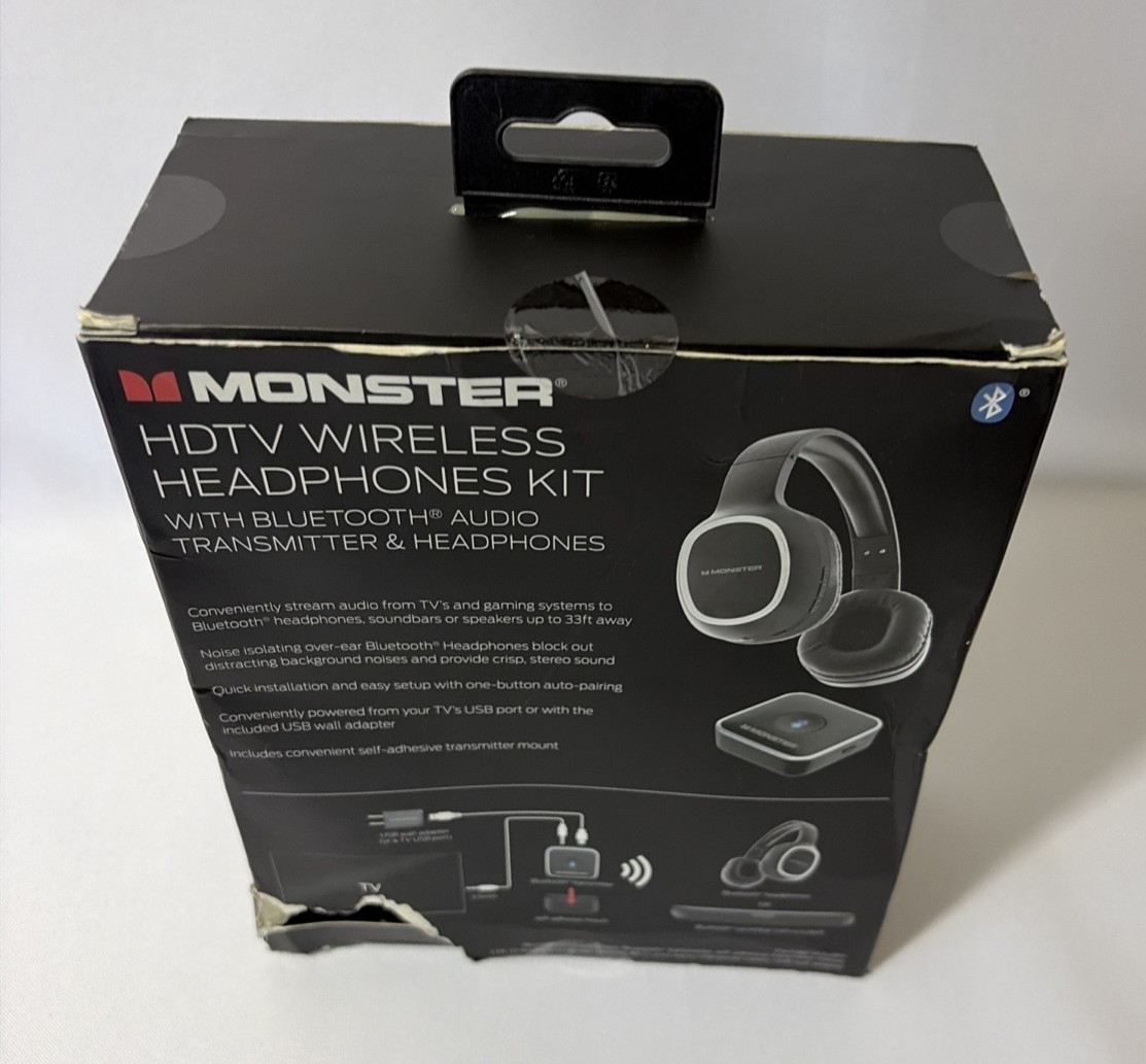 Monster MTH9-1001-BLK Wireless Bluetooth Headphones – Black