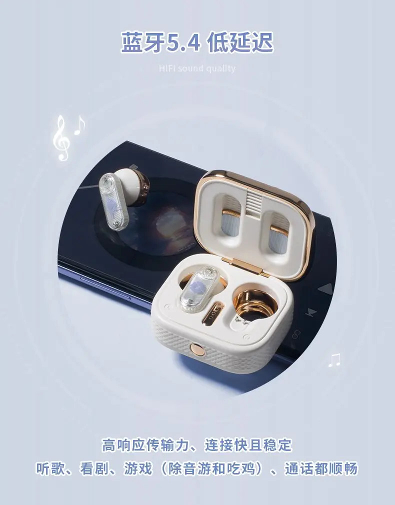 HIFI Bluetooth 5.3 Wireless Headphones with Active Noise Cancellation In-Ear Gam