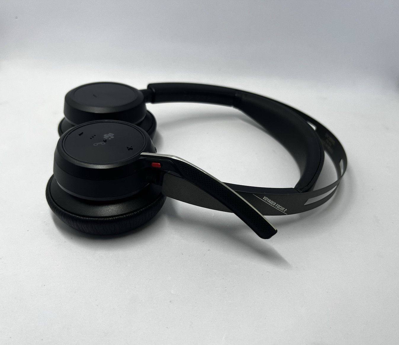 Poly Voyager Focus 2 On-Ear Stereo Headset Black Bluetooth Adjustable Headband
