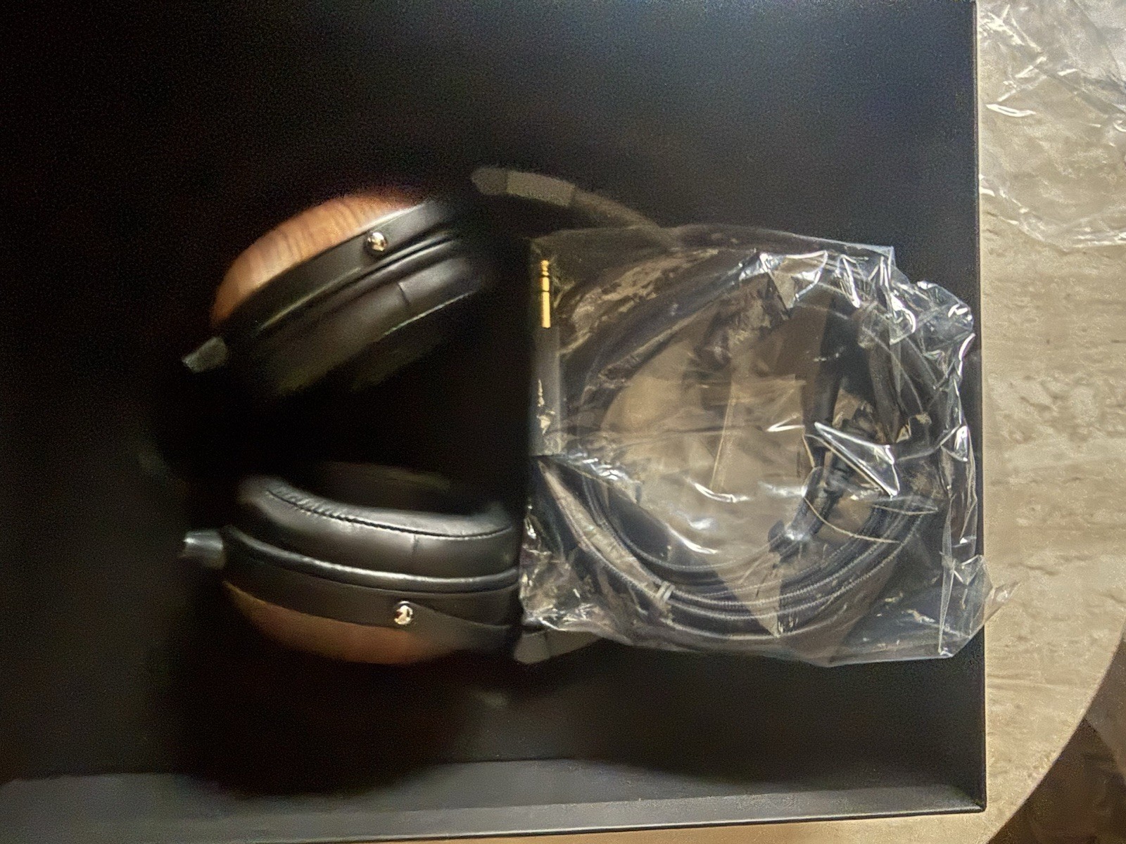 Fostex TH808 Wired Headband Ear-Cup Headphones Black Brown Double Earpieces