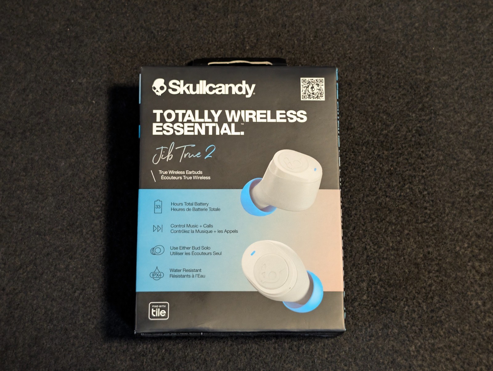 Skullcandy Jib True Wireless Earbuds – Light Grey/Blue