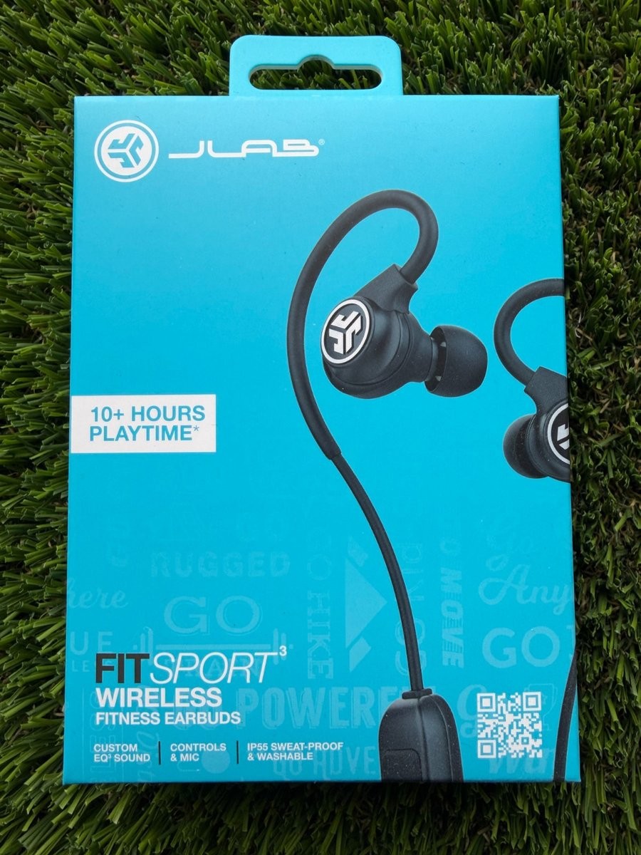 JLab FitSport 3 Wireless Fitness Earbuds Black Bluetooth IP55 NEW