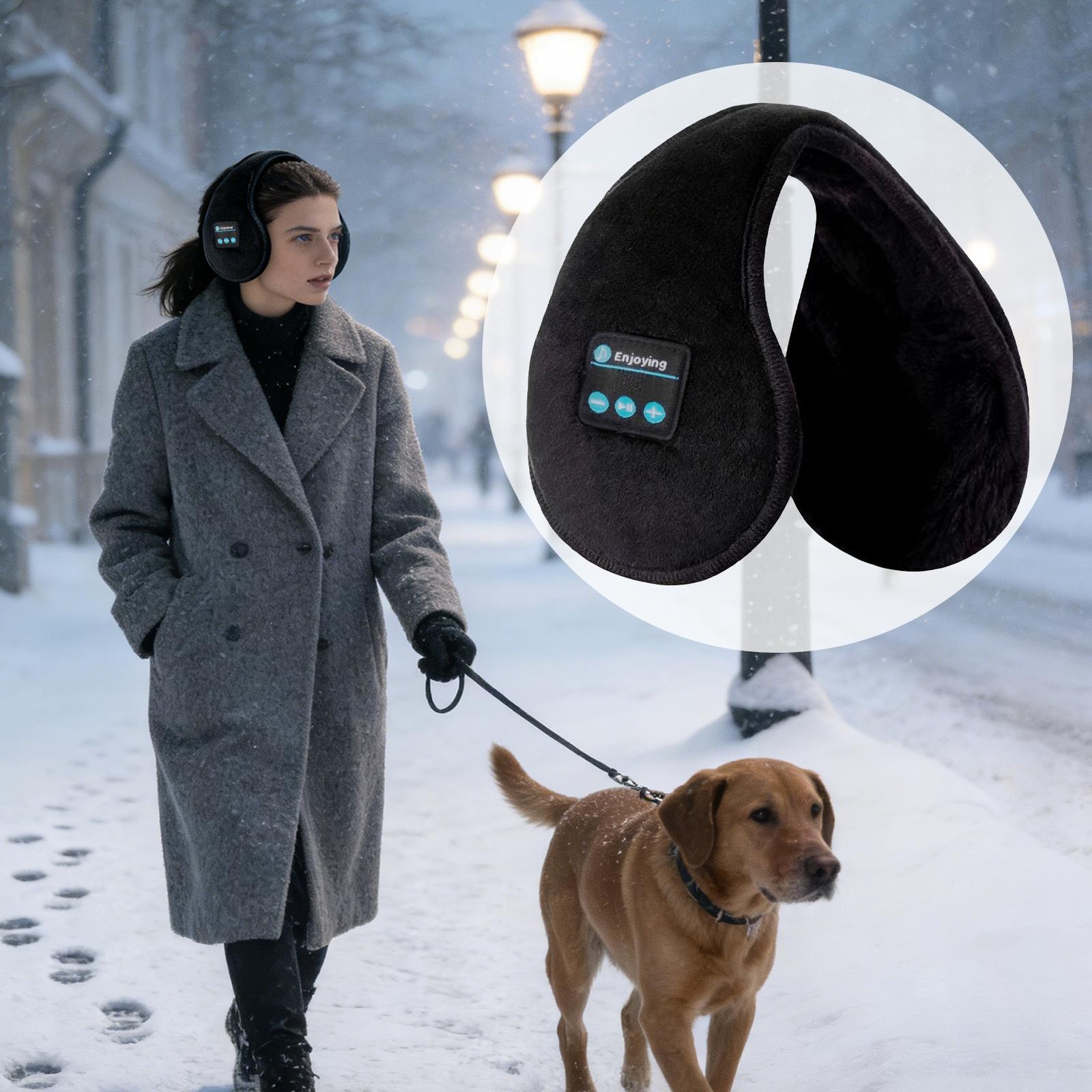 Wireless Ear Muffs Warm Adjustable Wireless Unisex Headphones Women Ear