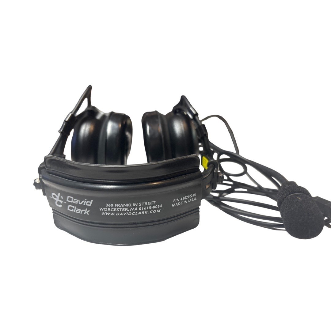 David Clark model 4202OG-01 Dual ear piece with audio microphone