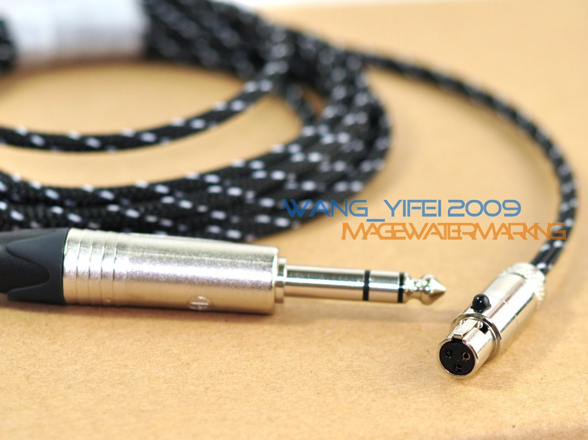 2.5M Upgrade Headphone Cables For Q701 K 702 271 272 181.. & Neutrik 6.3mm Plug