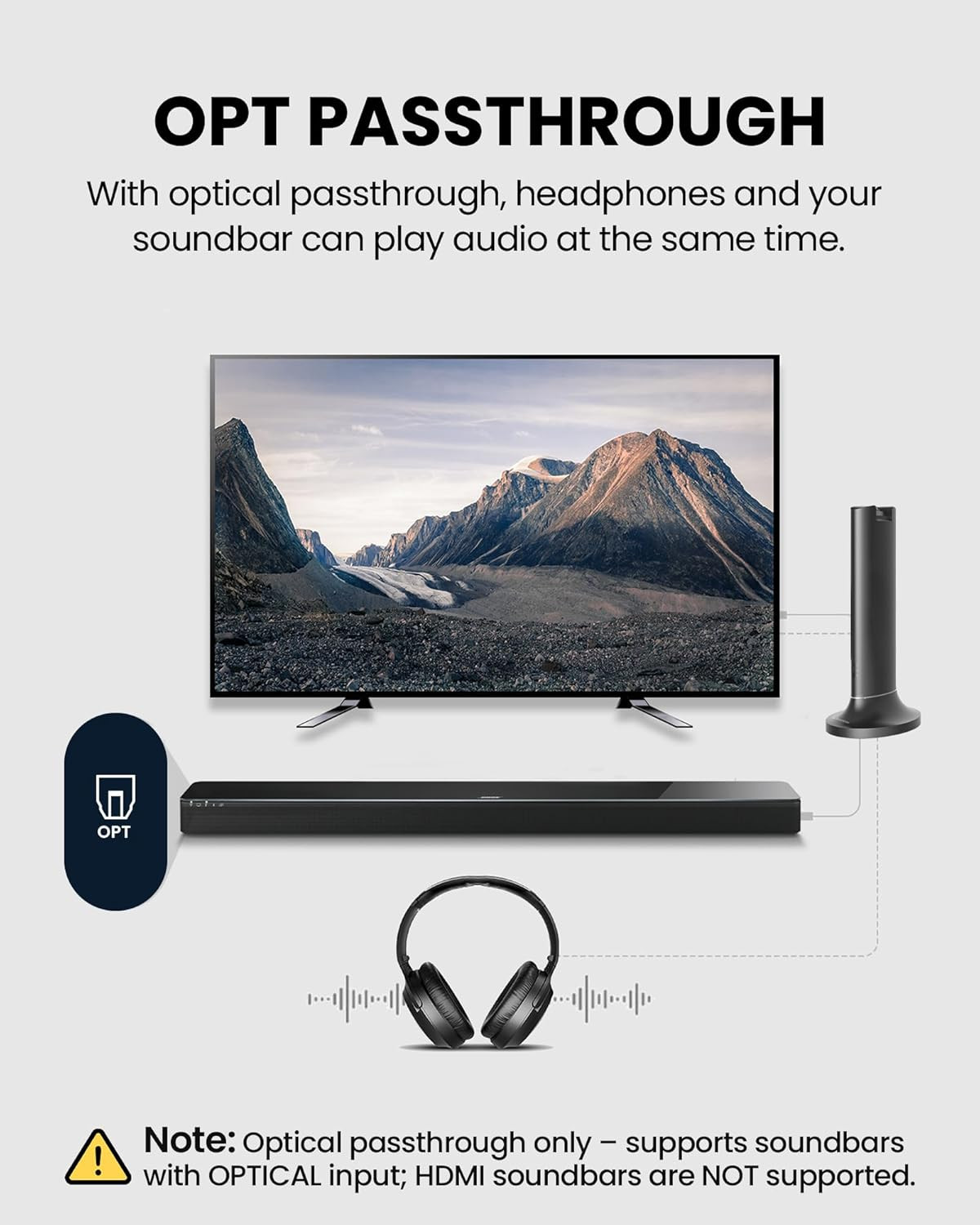 Duet – Dual Wireless Headphones for TV Watching, Clear Voice & Loud Volume for S
