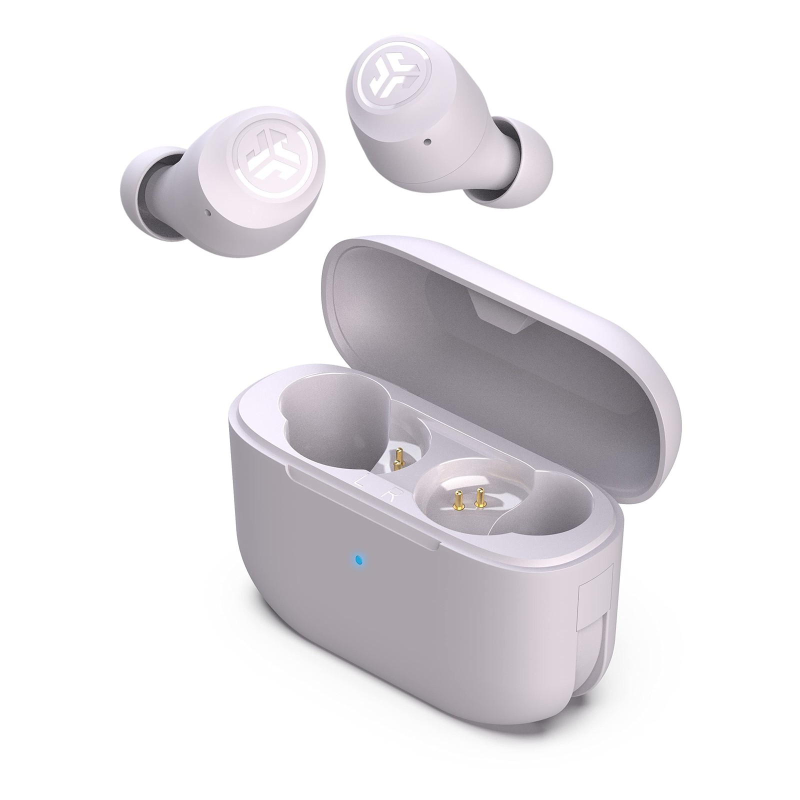 JLab Go Air Pop True Wireless Bluetooth Earbuds & Charging Case, Lilac, Dual