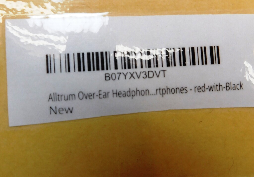 Alltrum Wireless Bluetooth / FM Stereo Radio Over-Ear Headphones Red and Black