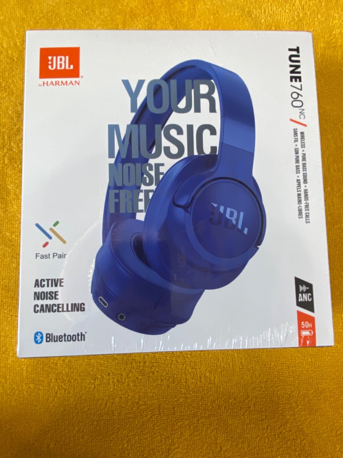 JBL ‎Tune 760NC ‎Over Ear Wireless Headphones – Blue