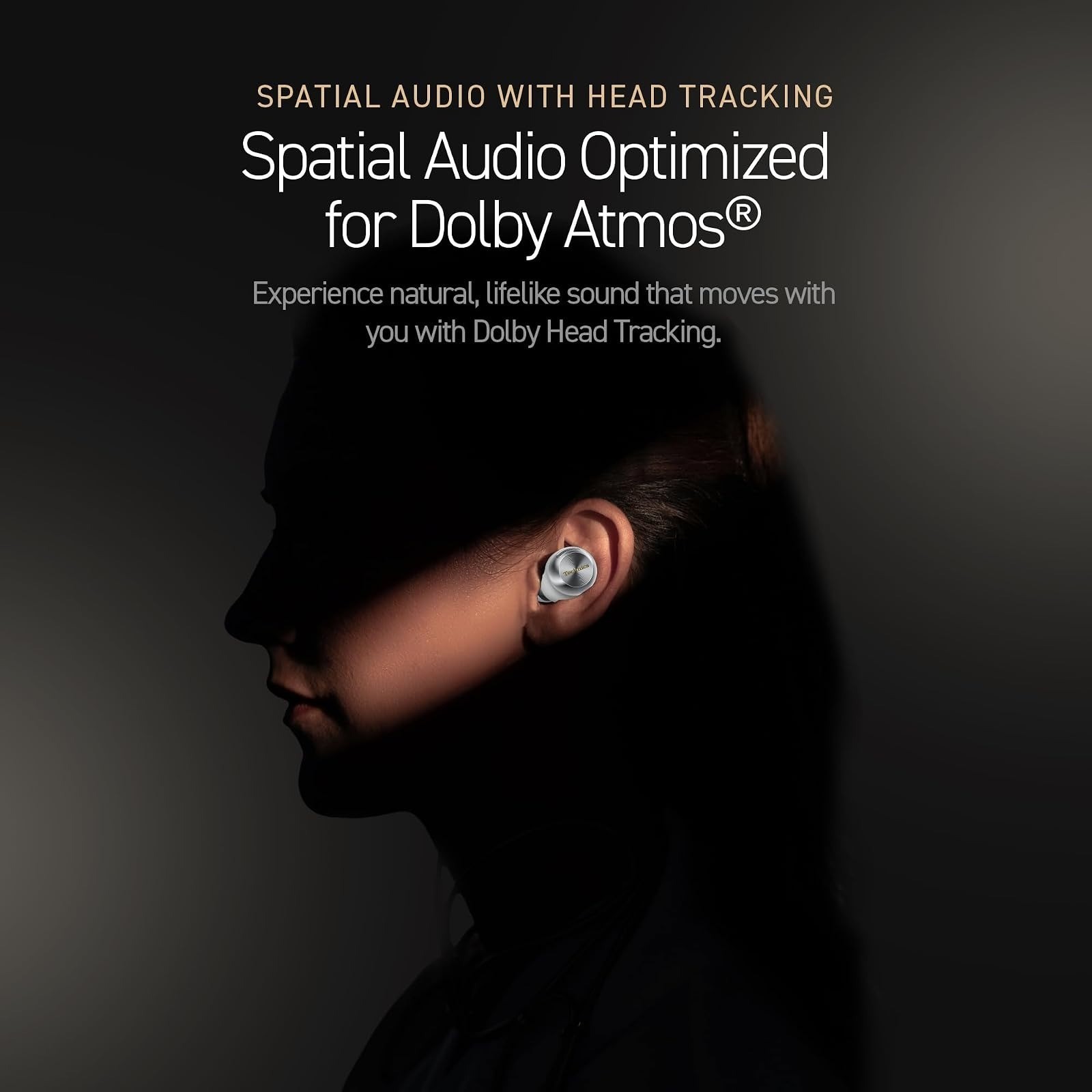 Technics EAH-AZ100-S Wireless Earbuds, Dolby Atmos, Adaptive Noise Cancelling