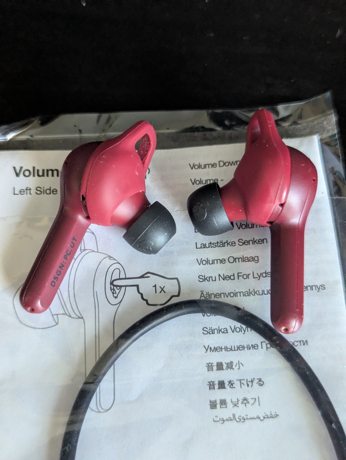 Skullcandy – Indy Evo True Wireless In-Ear Headphones Ear Buds Red Color
