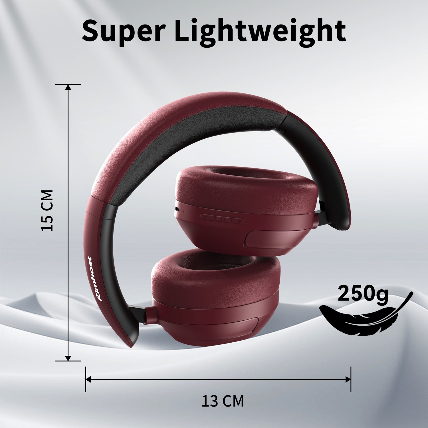 Kimhost Over-ear Headphone Foldable Active Noise Cancelling Bluetooth Headset
