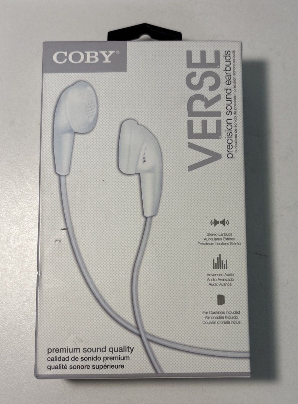 NEW Coby Verse Stereo Earbuds – Wired Headphones for Phone/MP3/iPod/iPad – White