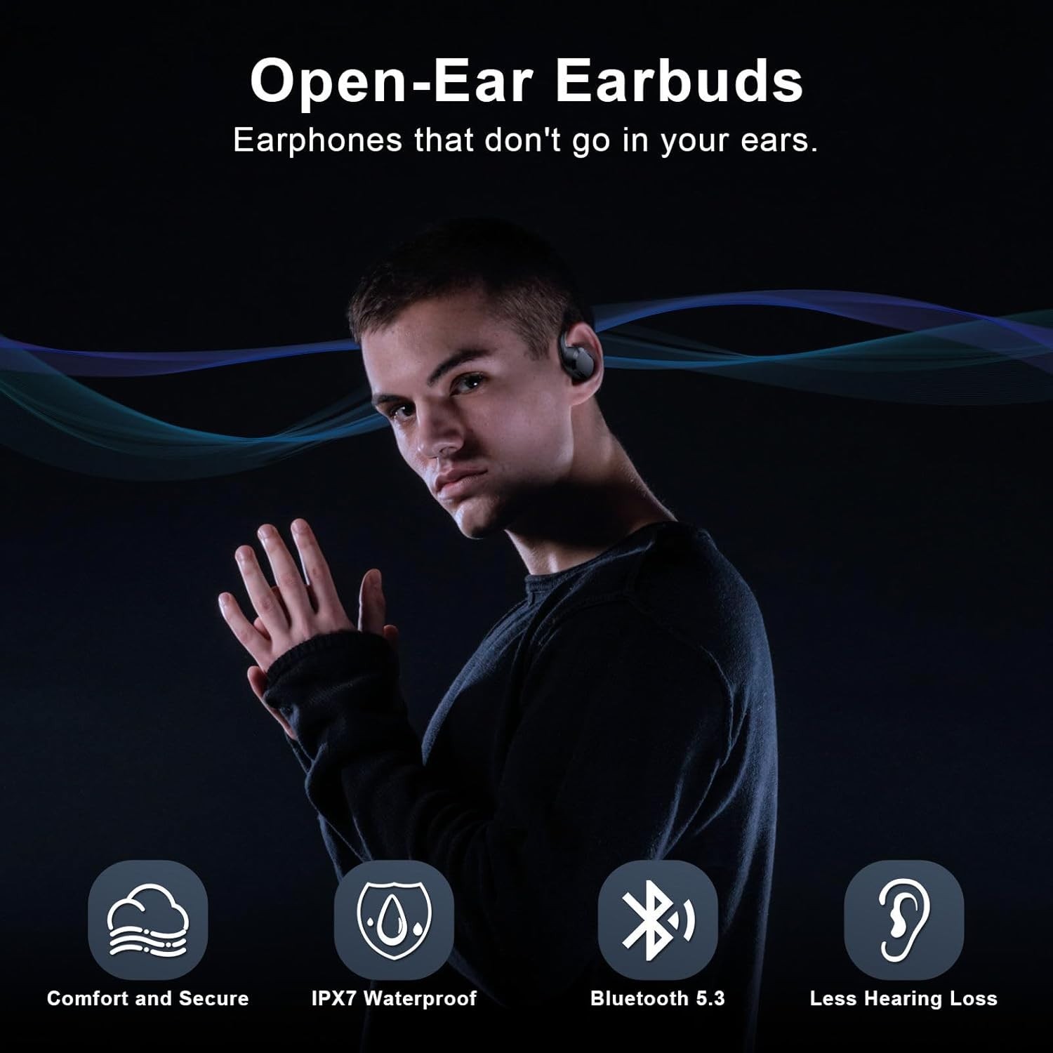 Auriculares abiertos para correr, entrenar, andar en bicicleta y conducir, NUEVO