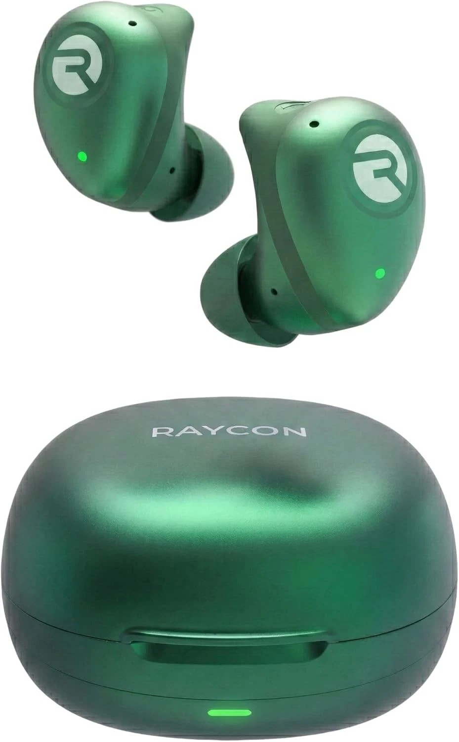 Green Bluetooth Earbuds ANC 56H Playtime Sweatproof Fitness Headphones