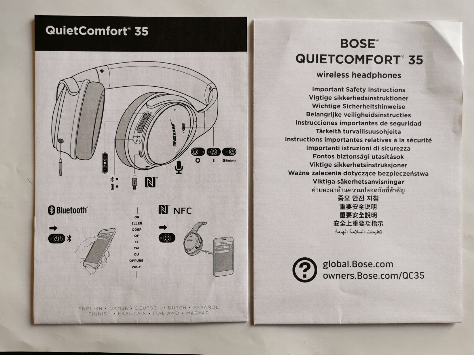 Bose QuietComfort 35 Wireless Over-Ear Headphones – Black