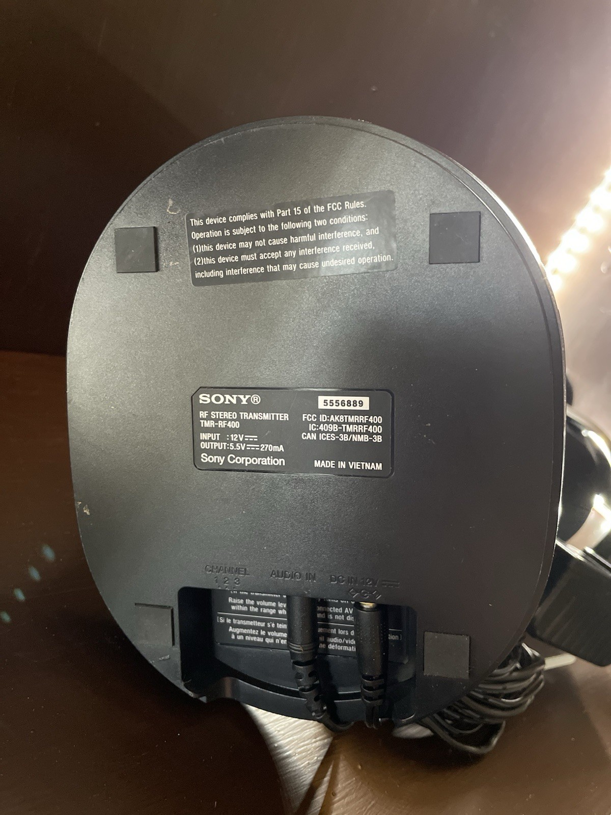 Sony RF400 Wireless Home Theater Headphones with Charging Dock Stand