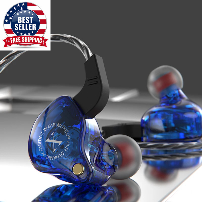 Sport Hifi Headphones with Mic Bass Wired In-Ear Earbuds Game Music Running Nois