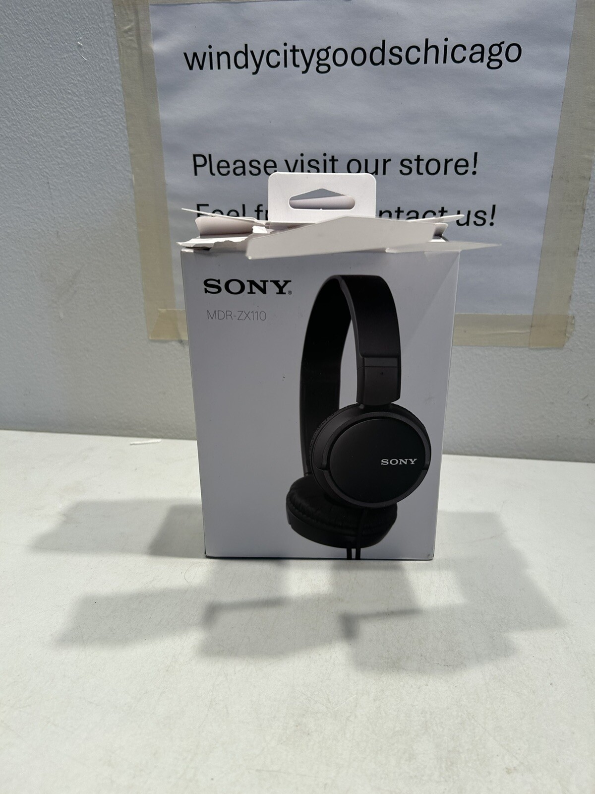 Zx Series Wired On-ear Headphones Black Mdr-zx110 Sony Black Headphones OB