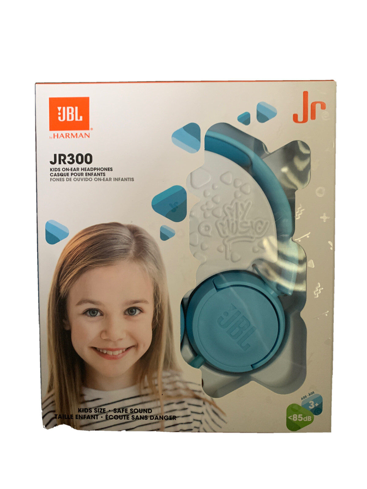 JBL Jbljr300blu Kids Folding On-ear Headphones – Ice Blue