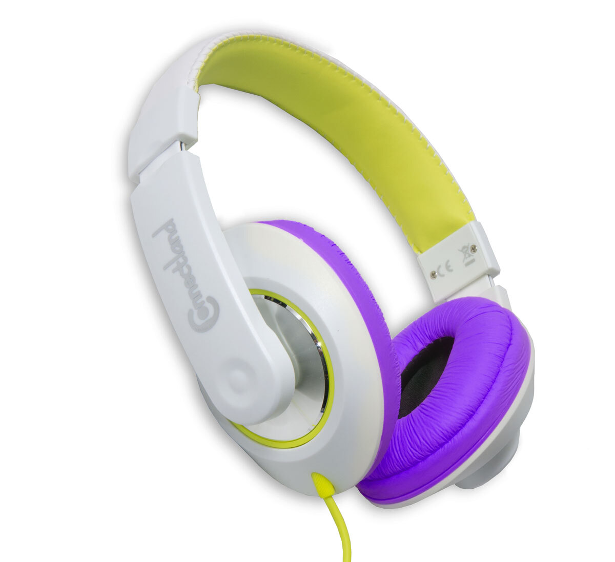 Yellow Over the Ear Lightweight Adjustable Stereo Wired Headphone