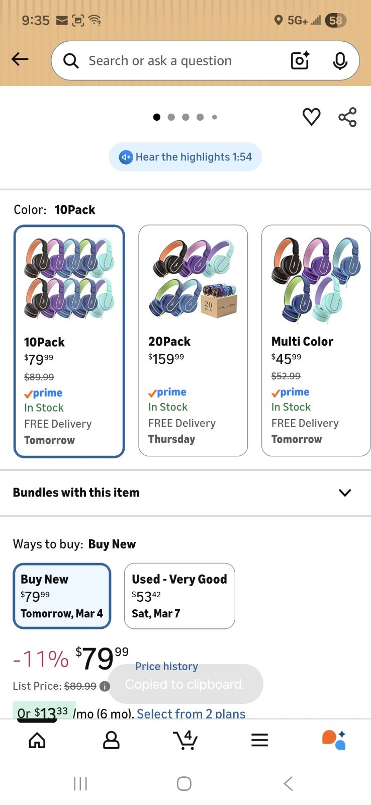 AILIHEN Kids Headphones 10-Pack Wired Microphone 93dB Volume Limited, 3.5mm Jack