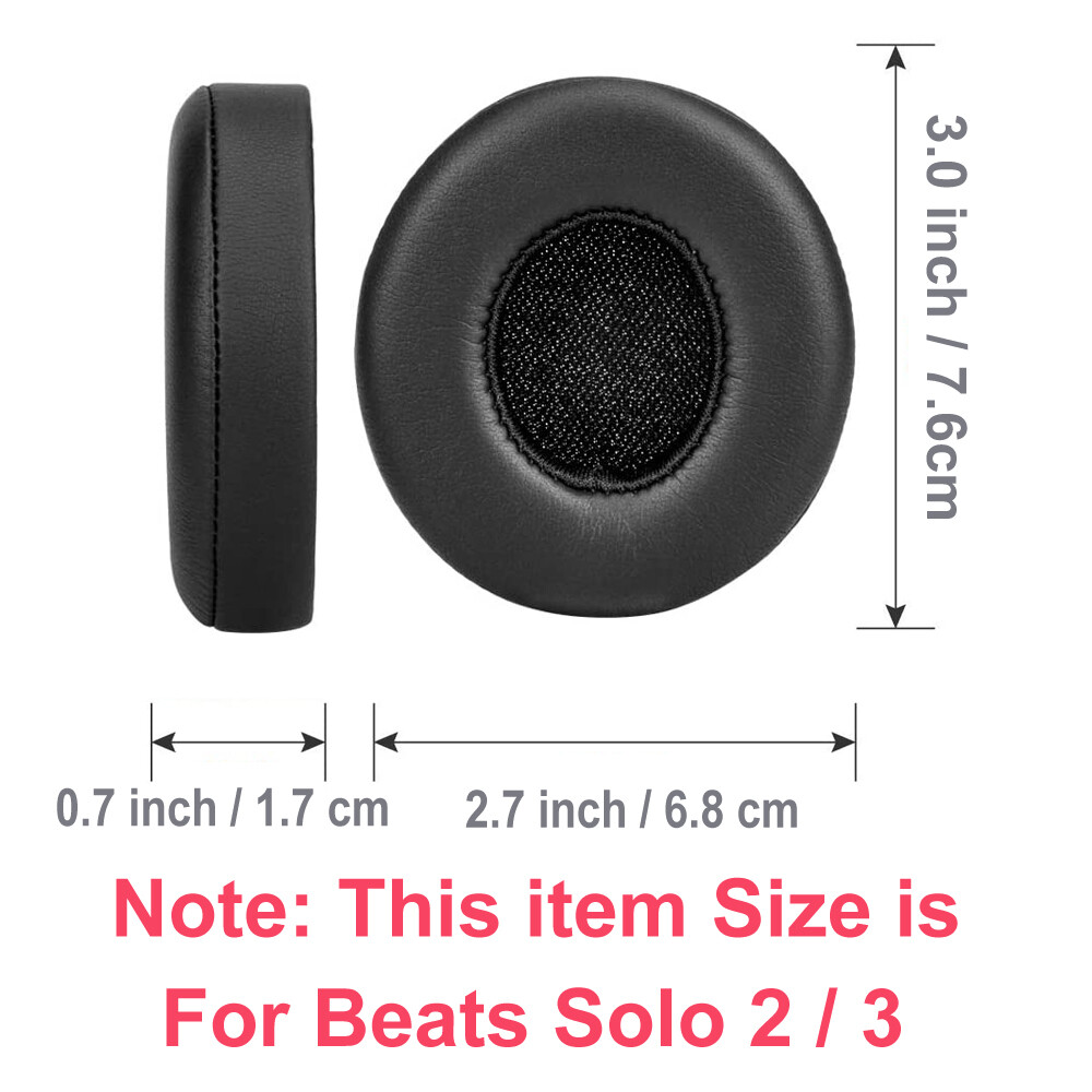 1 Pair Ear Pad Cushion Replacement For Beats Dre Solo 2 Solo 3 Wireless / Wired
