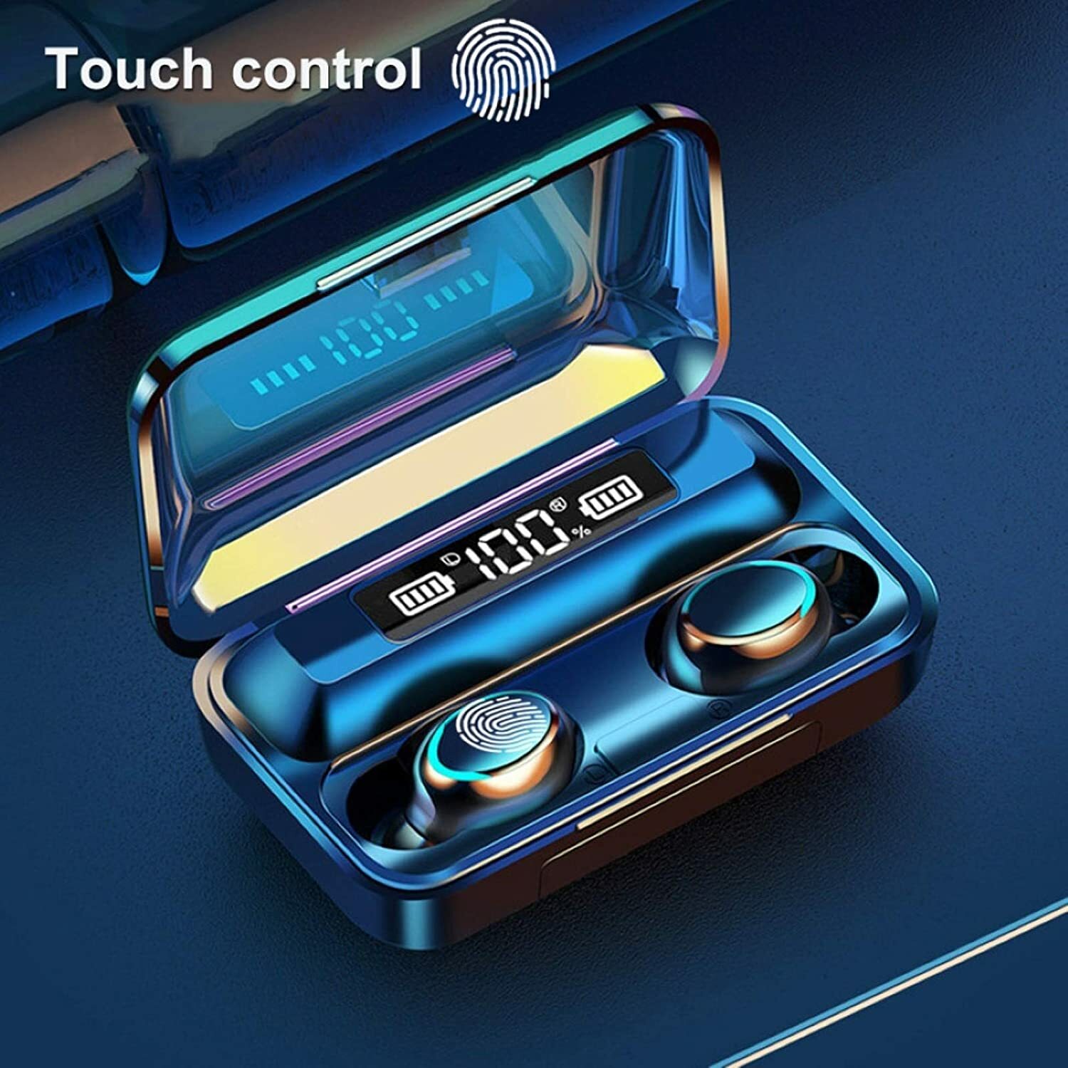 Bluetooth 5.1 Headset True Wireless Earbuds TWS Earphones Headphones +Power Bank