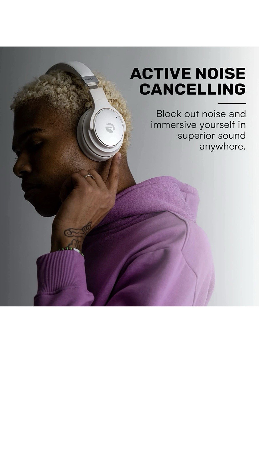 the Everyday Wireless Bluetooth over Ear Headphones, with Active Noise Cancellin