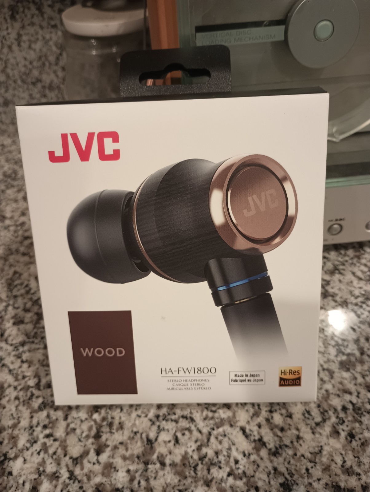 JVC HA-FW1800 WOOD Diaphragm Hi-Resolution Audio Inner Headphones MADE IN JAPAN