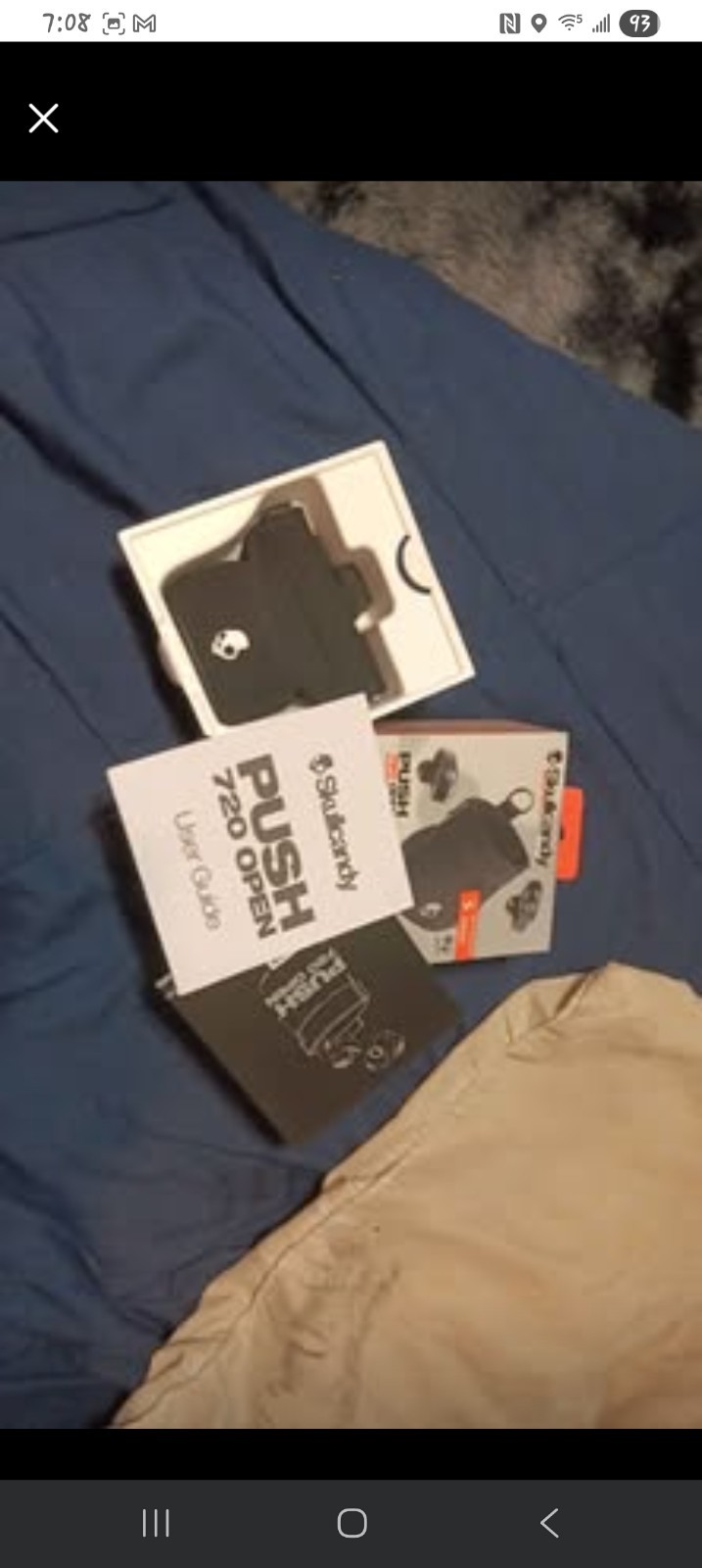 Skullcandy Push 720 Open skullcandy Earbuds black taken out box once and put bac