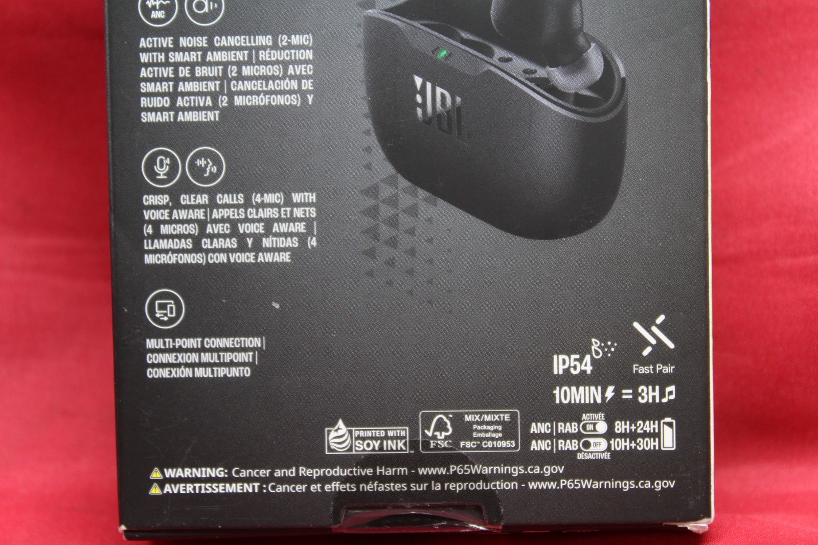 JBL Vibe Buds 2 True Wireless Noise Cancelling Bluetooth Earbuds Black