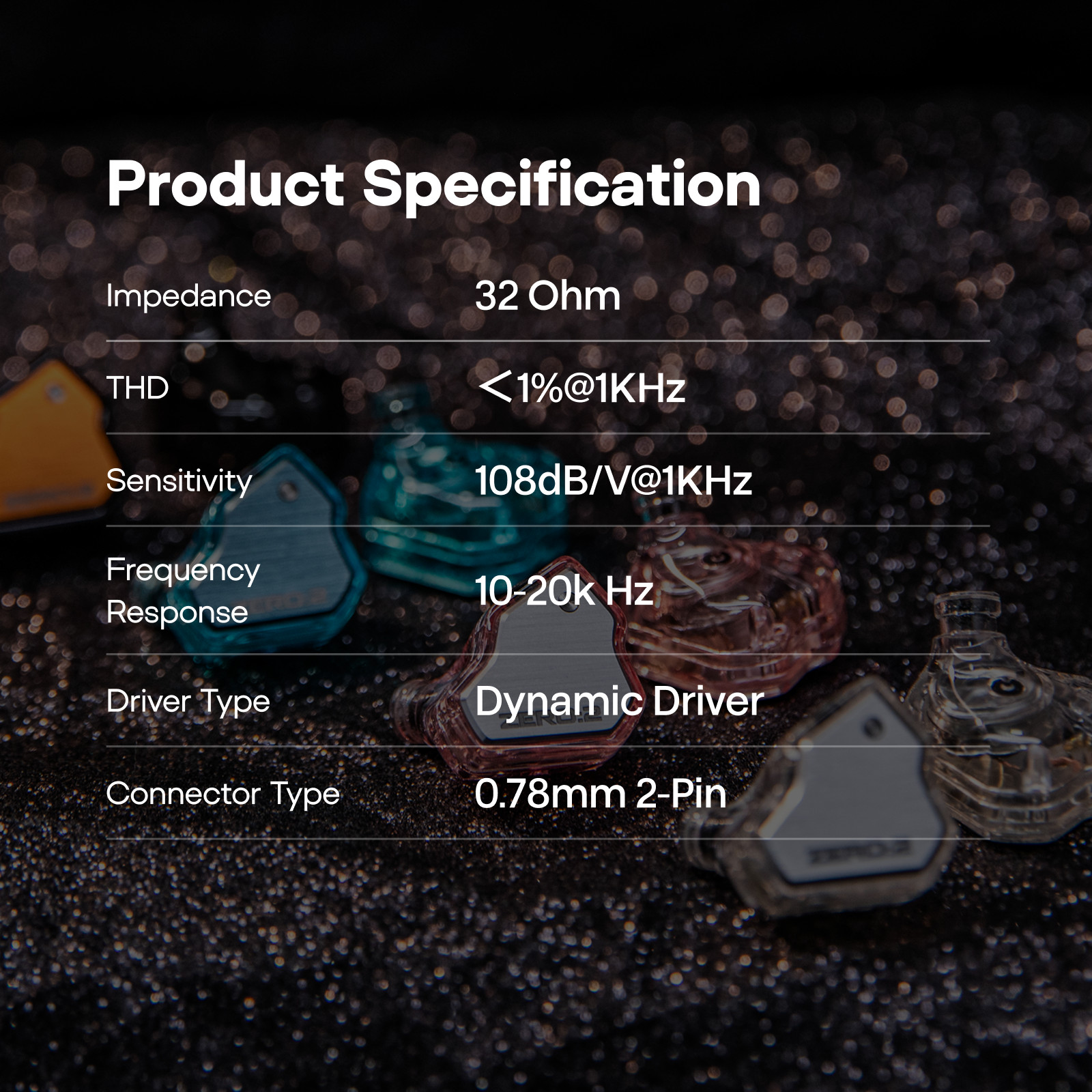 7Hz x Crinacle Zero:2 Updated 10mm Dynamic Driver IEM Wired Earbuds for Musician
