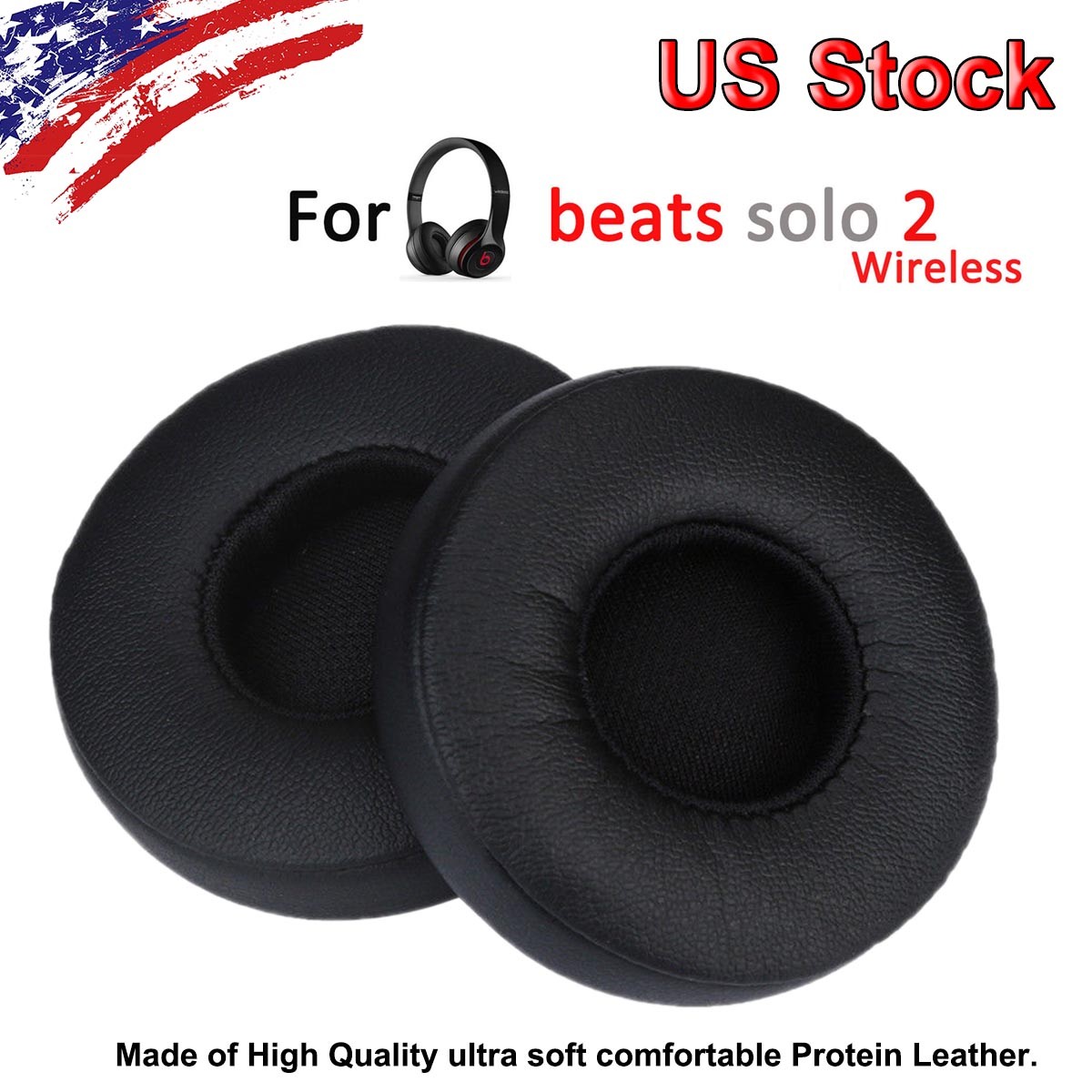 Original Replacement Ear Pads Cushions For Beats By Dre SOLO 2 3 Wireless BLACK