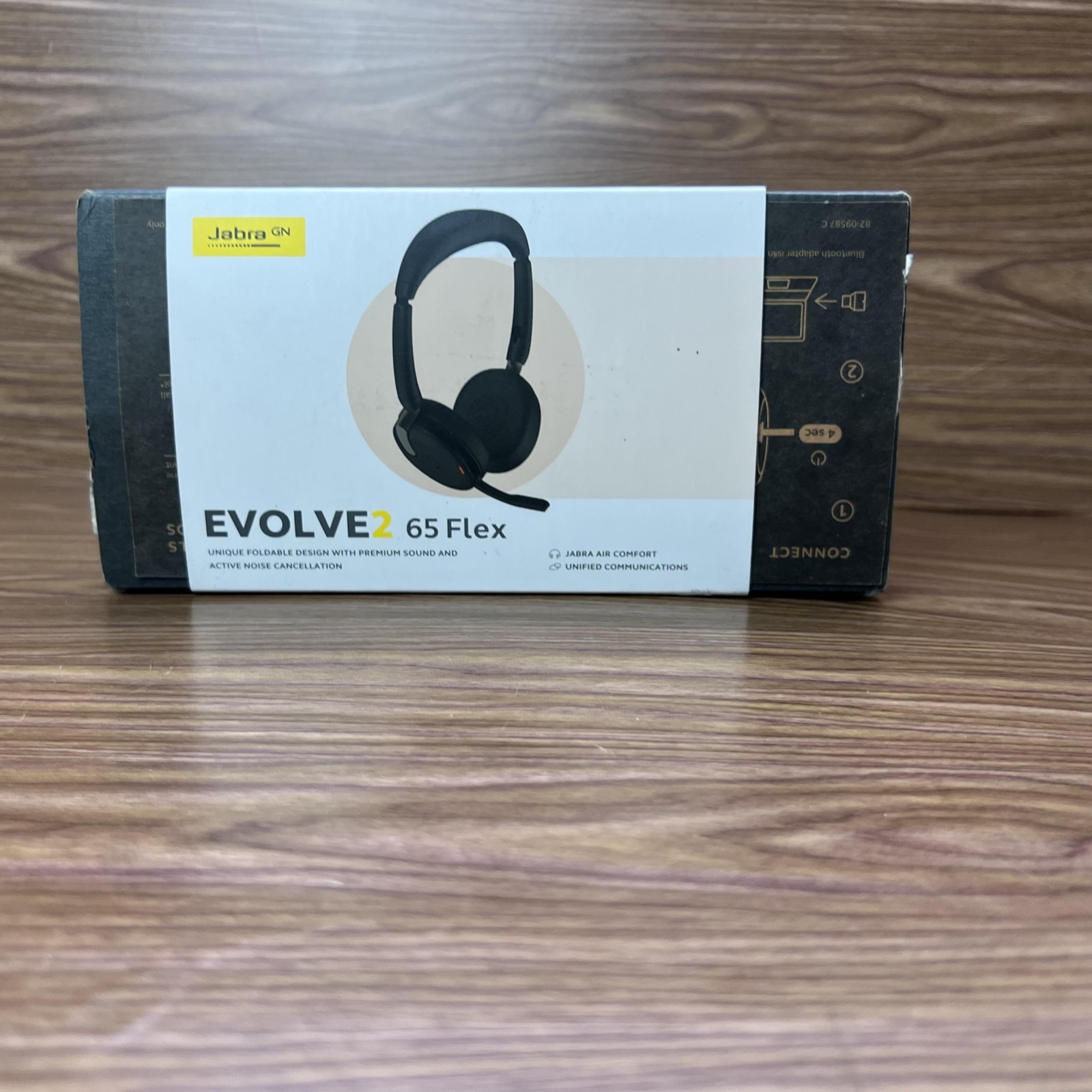 Jabra Evolve2 65 Flex Wireless Headset Black Bluetooth USB-C ANC Foldable Stereo