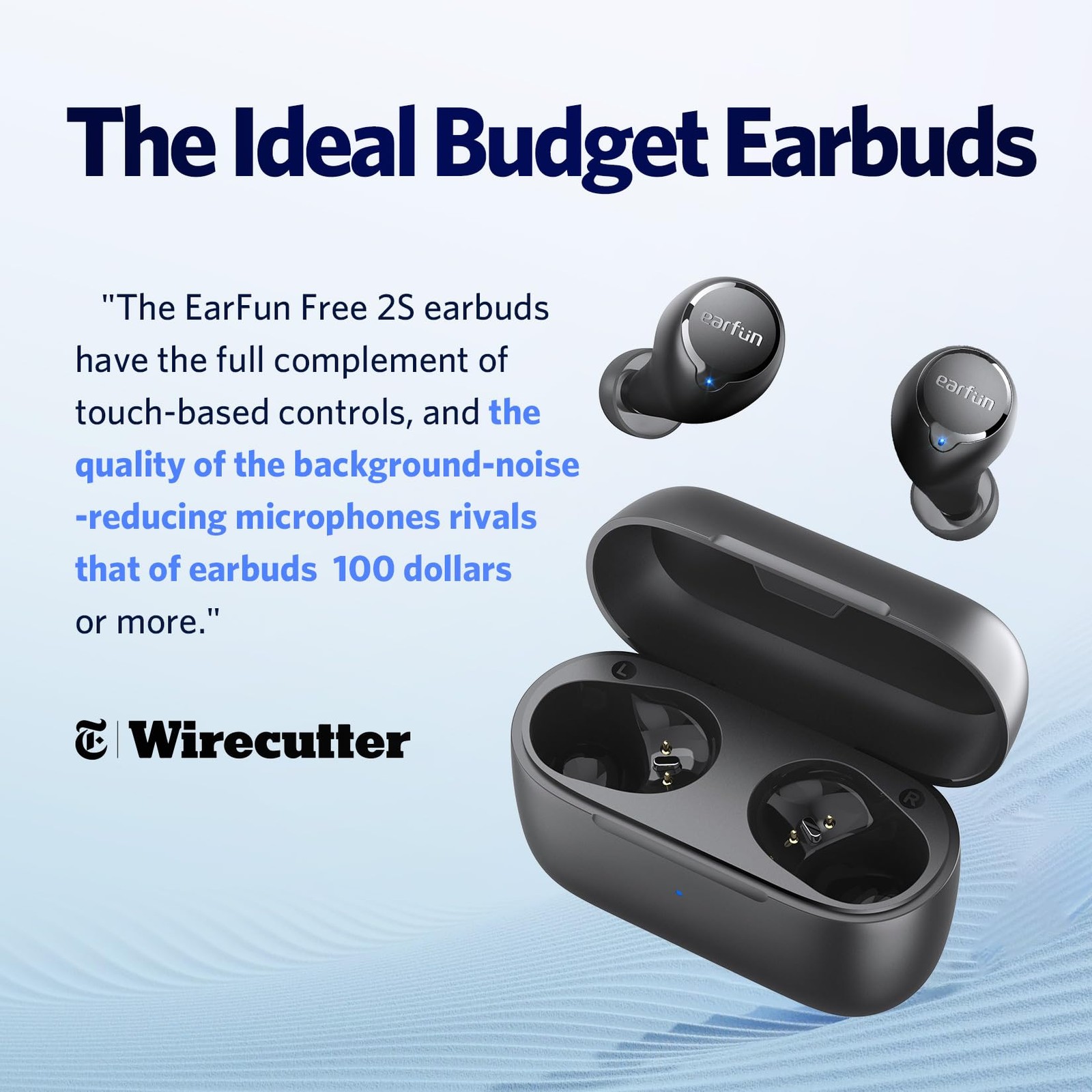 EarFun Free 2S Wireless Earbuds, [Upgraded Version] Bluetooth Small, Black