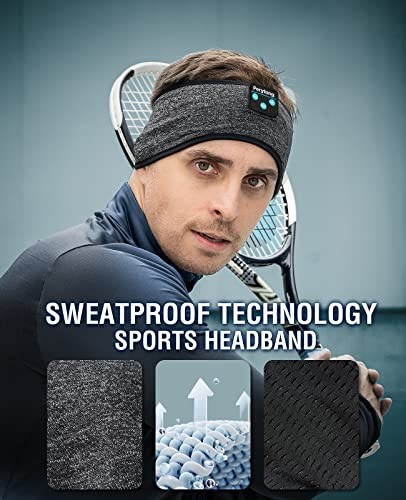 Perytong Sleep Headphones, Wireless 1 Count (Pack of 1), Coal Black