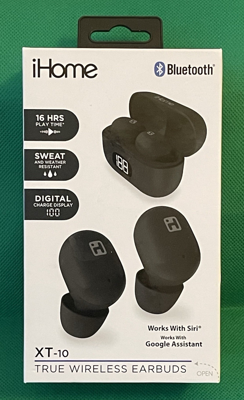 I Home XT-10 Black True Wireless Bluetooth Water Resistant USB -C Earbuds