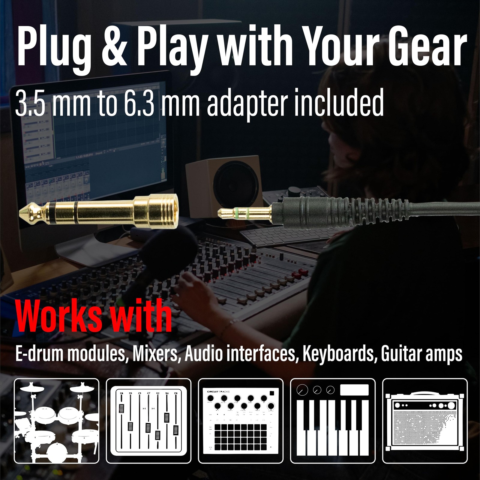 HD667 Professional Drummer Isolation Headphones Wired – 32 Ω Over Ear Headpho…