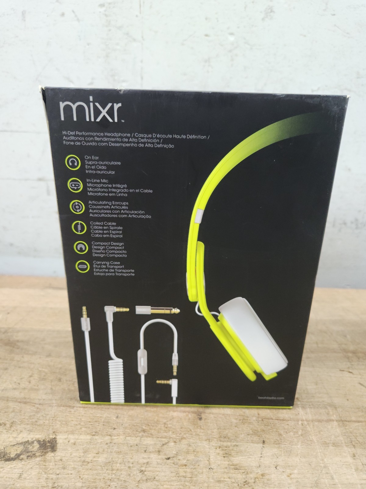 Beats Mixr Mixer Wired Headphones Neon Green Limited Edition David Guetta Rare