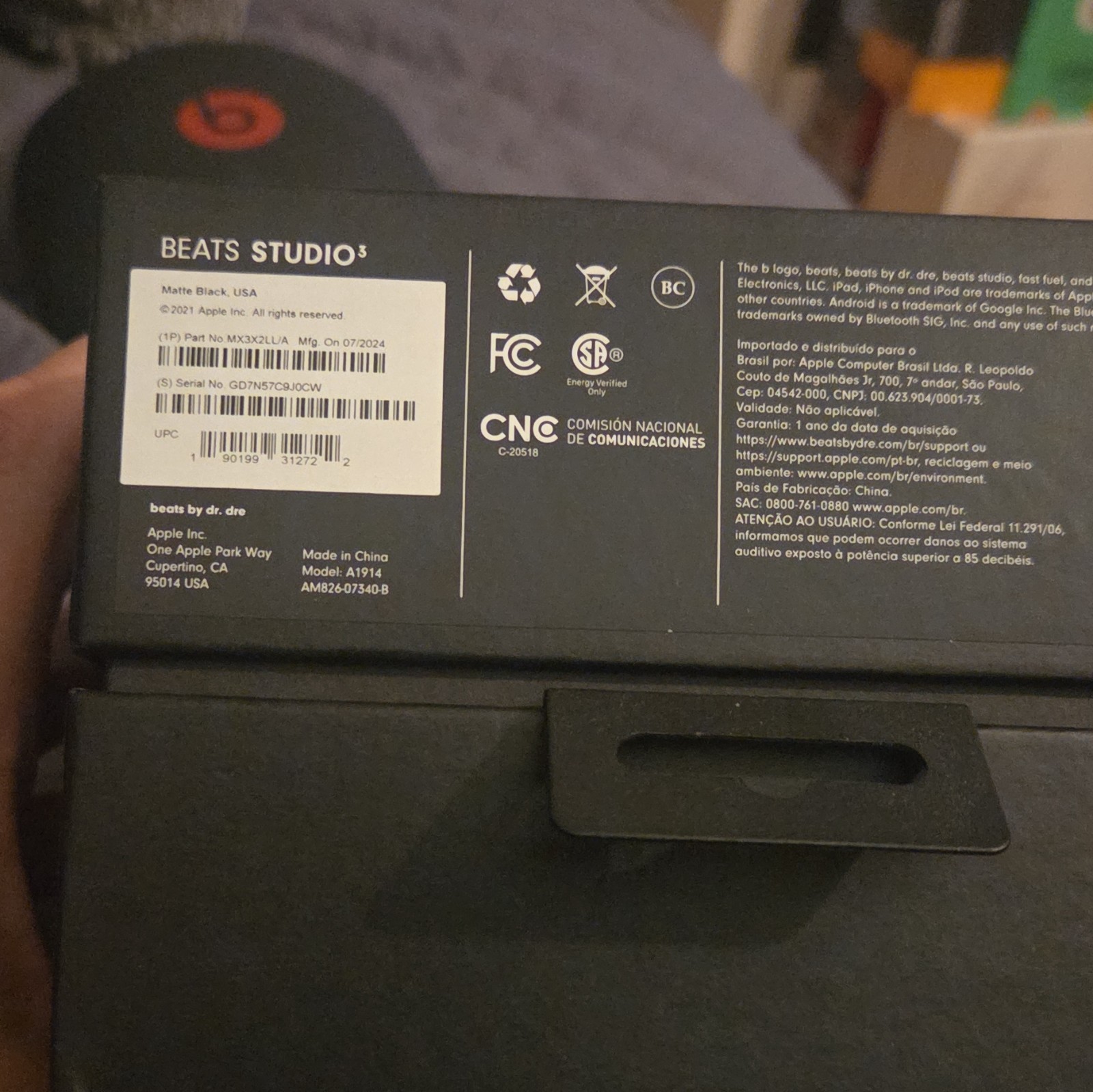 Beats by Dr. Dre Studio3 Wireless Over-Ear Headphones ANC w/ Carrying Case