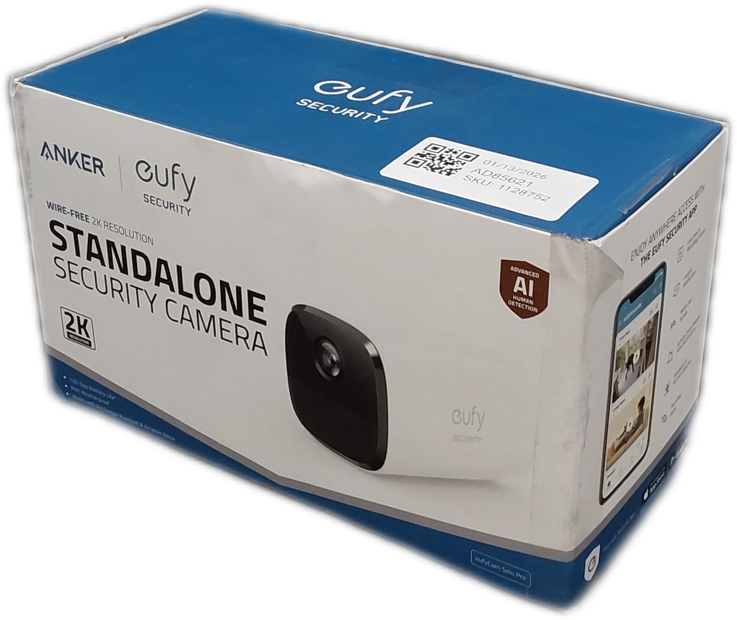 Eufy EufyCam Solo Pro T8131X Wireless WiFi Outdoor Security Camera Battery