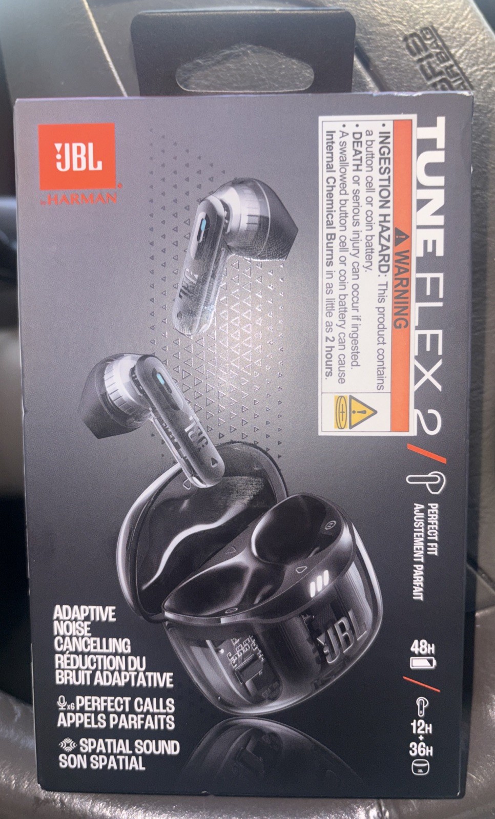 JBL Tune Flex 2 – True Wireless Noise Cancelling Earbuds – (JBLTFLEX2GBLKAM) New