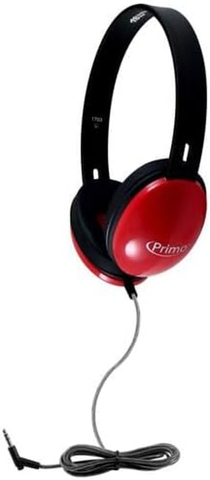 Primo Stereo Headphones – Red | Noise‑Reducing Ear Cups, Chew‑Resistant Dura‑Cor