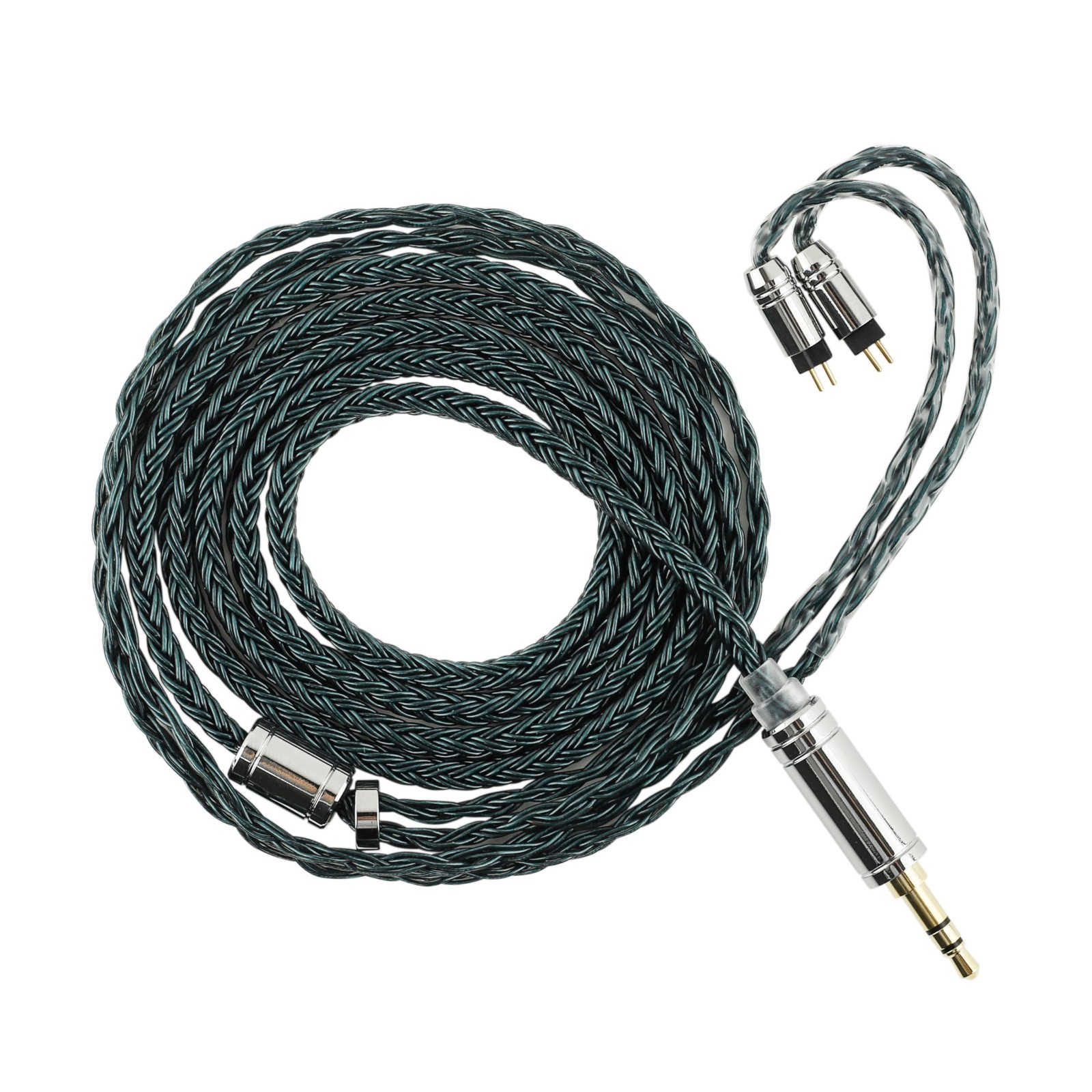 16 Core Silver Plated IEM Cable, 1.25m Earphone Upgrade Cord, 2pin 0.78mm, 3.5mm